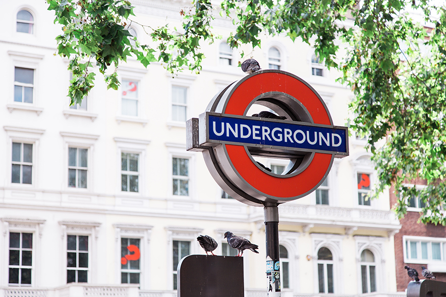 london underground tube sign