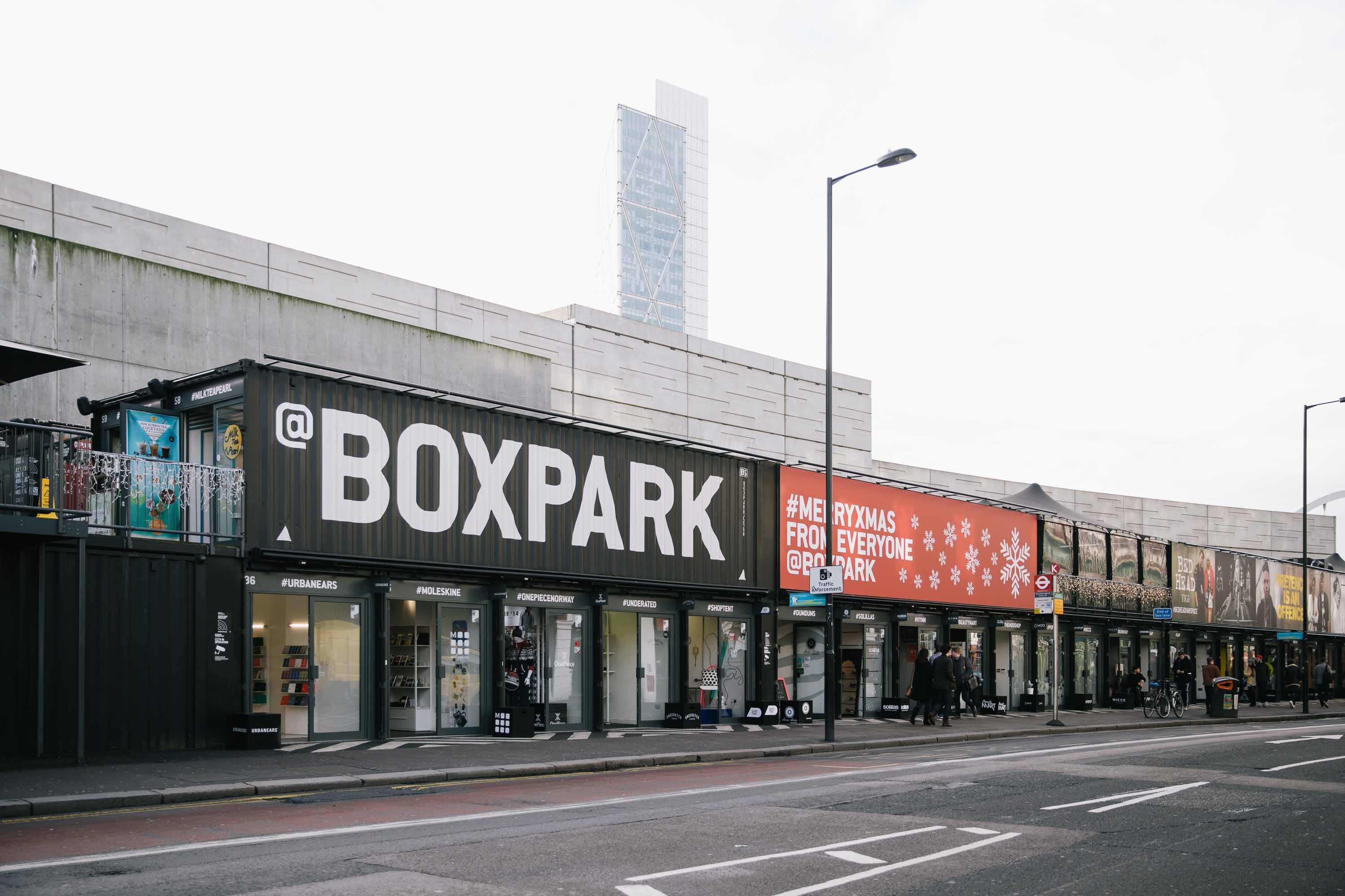 boxpark next to shoreditch high street station
