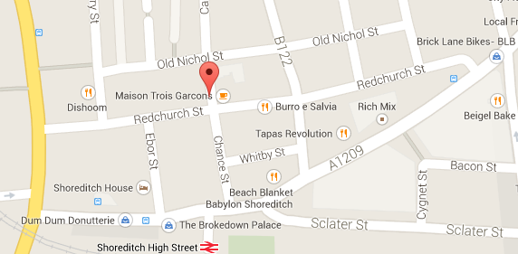 Redchurch street google maps