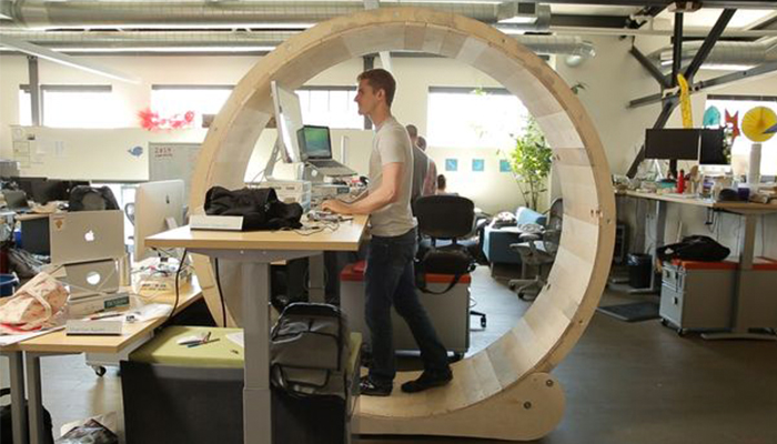 Smart Offices: The Human Hamster wheel standing desk