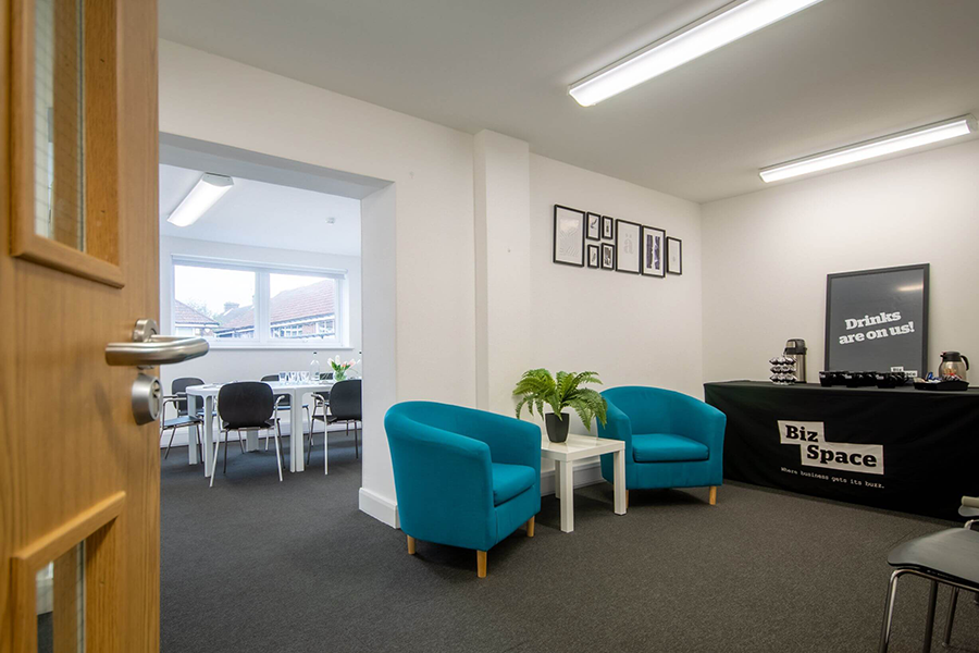 Coworking Space reception area in Hove